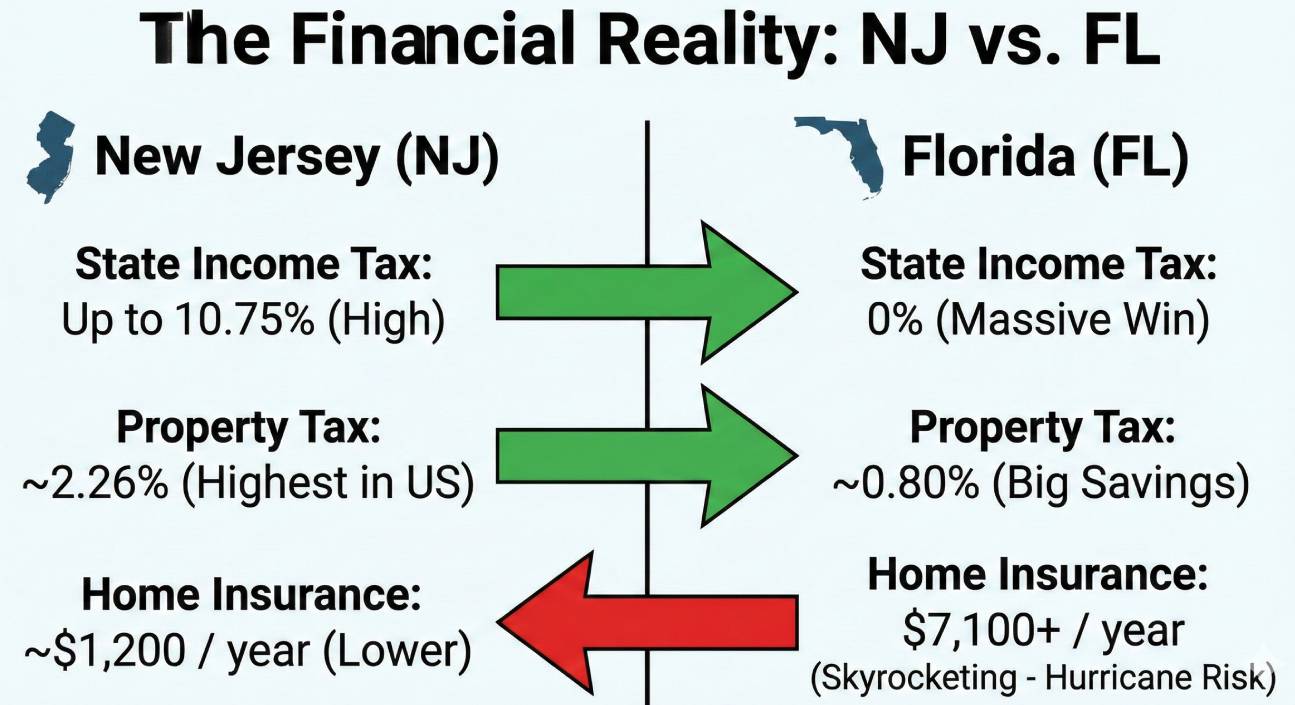 The Financial Reality: NJ vs. FL