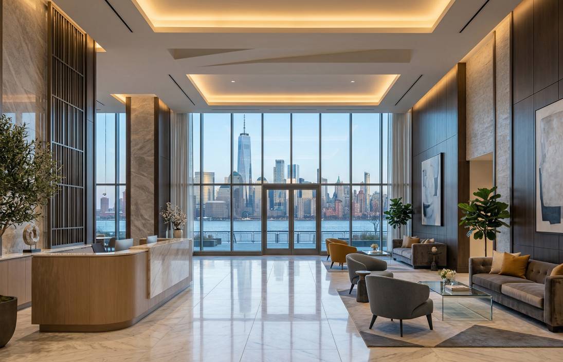 Downtown Jersey City waterfront skyline - moving to jersey city nj