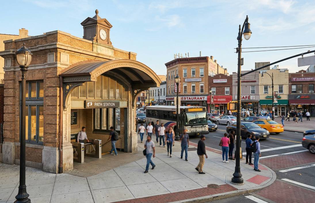 Journal Square Jersey City PATH station - moving to jersey city